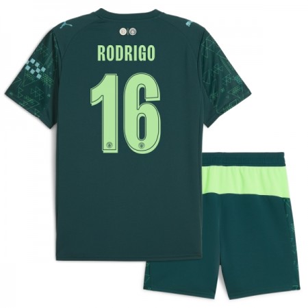 Maglia Manchester City Rodrigo 16 EA Sport Bambino Quarta Divisa 2025-26 Maglia Manchester City Rodrigo 16 EA Sport Bambino Quarta Divisa 2025-26