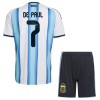 Maglia Argentina De Paul 7 Bambino Prima Divisa Mondiali 2026