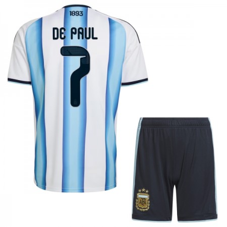 Maglia Argentina De Paul 7 Bambino Prima Divisa Mondiali 2026