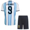 Maglia Argentina J. Alvarez 9 Bambino Prima Divisa Mondiali 2026