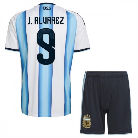 Maglia Argentina J. Alvarez 9 Bambino Prima Divisa Mondiali 2026
