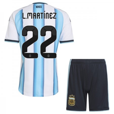 Maglia Argentina Lautaro Martinez 22 Bambino Prima Divisa Mondiali 2026