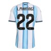 Maglia Argentina Lautaro Martinez 22 Bambino Prima Divisa Mondiali 2026