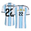 Maglia Argentina Lautaro Martinez 22 Prima Divisa Mondiali 2026