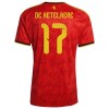 Maglia Belgio De Ketelaere 17 Prima Divisa Mondiali 2026