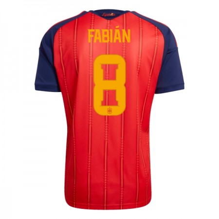 Maglia Spagna Fabian 8 Prima Divisa Mondiali 2026 Maglia Spagna Fabian 8 Prima Divisa Mondiali 2026