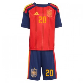 Maglia Spagna Pedri 20 Bambino Prima Divisa Mondiali 2026