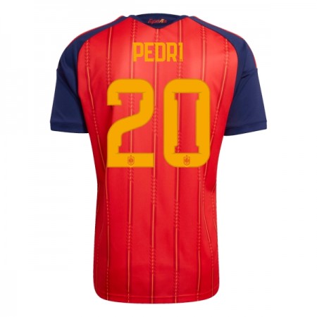 Maglia Spagna Pedri 20 Prima Divisa Mondiali 2026