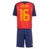 Maglia Spagna Rodrigo 16 Bambino Prima Divisa Mondiali 2026