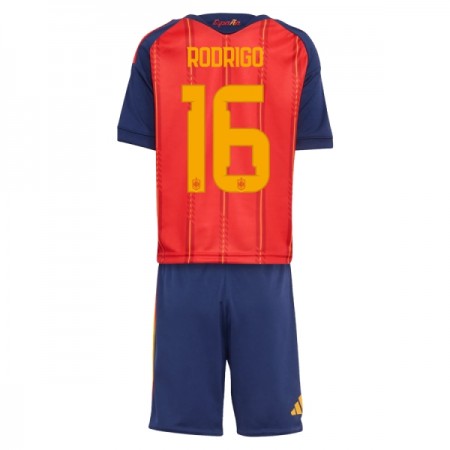 Maglia Spagna Rodrigo 16 Bambino Prima Divisa Mondiali 2026
