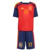 Maglia Spagna Williams JR 17 Bambino Prima Divisa Mondiali 2026