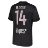 Maglia Paris Saint-Germain D. Doue 14 Jordan Quarta Divisa 2025-26