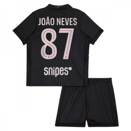 Maglia Paris Saint-Germain Joao Neves 87 Jordan Bambino Quarta Divisa 2025-26