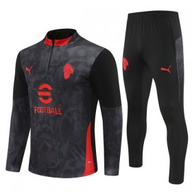 A.C. Milan Felpe da Allenamento 2025-26 Quarto-Zip Nera