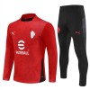 A.C. Milan Felpe da Allenamento 2025-26 Quarto-Zip Rossa
