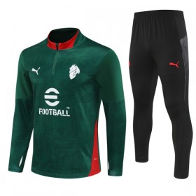 A.C. Milan Felpe da Allenamento 2025-26 Quarto-Zip Verde