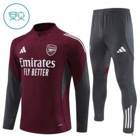 Arsenal Bambino Felpe da Allenamento 2025-26 Quarto-Zip Rossa