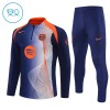 FC Barcelona Bambino Felpe da Allenamento 2025-26 Quarto-Zip Blu