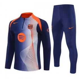 FC Barcelona Felpe da Allenamento 2025-26 Quarto-Zip Blu