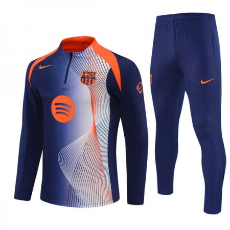 FC Barcelona Felpe da Allenamento 2025-26 Quarto-Zip Blu