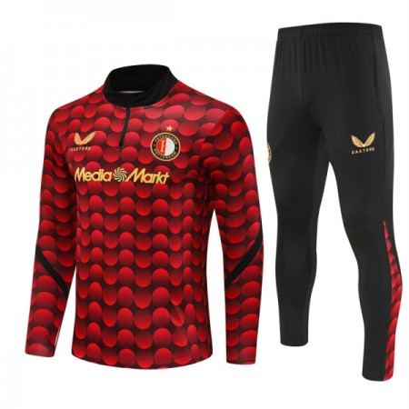 Feyenoord Rotterdam Felpe da Allenamento 2025-26 Quarto-Zip Rossa Feyenoord Rotterdam Felpe da Allenamento 2025-26 Quarto-Zip Rossa