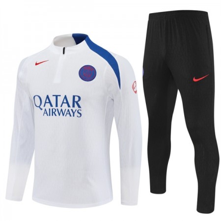 Paris Saint-Germain Felpe da Allenamento 2025-26 Quarto-Zip Bianca