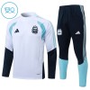 Argentina Bambino Felpe da Allenamento 2026-27 Quarto-Zip Bianca
