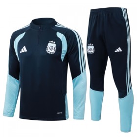 Argentina Felpe da Allenamento 2026-27 Quarto-Zip Navy