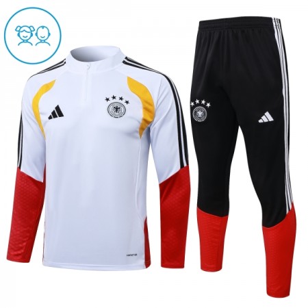Germania Bambino Felpe da Allenamento 2026-27 Quarto-Zip Bianca