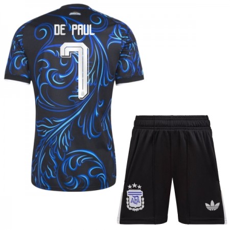 Maglia Argentina De Paul 7 Bambino Trasferta Divisa Mondiali 2026