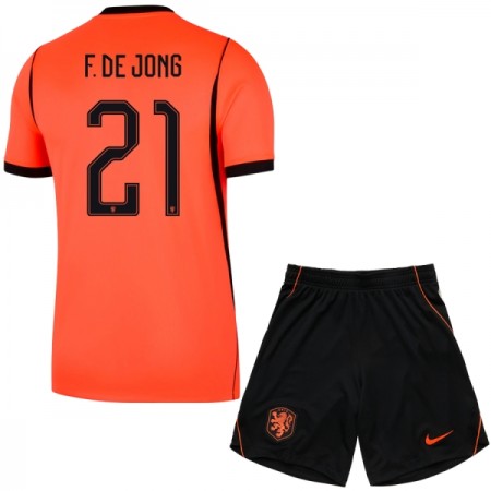 Maglia Paesi Bassi F. De Jong 21 Bambino Prima Divisa Mondiali 2026