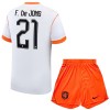 Maglia Paesi Bassi F. De Jong 21 Bambino Trasferta Divisa Mondiali 2026