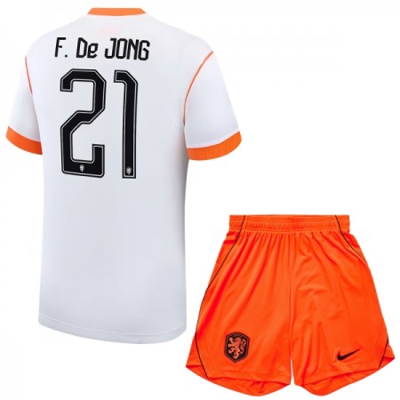 Maglia Paesi Bassi F. De Jong 21 Bambino Trasferta Divisa Mondiali 2026