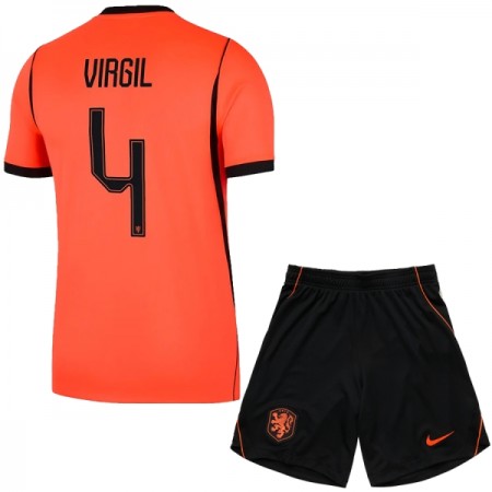 Maglia Paesi Bassi Virgil 4 Bambino Prima Divisa Mondiali 2026