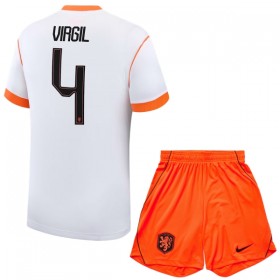 Maglia Paesi Bassi Virgil 4 Bambino Trasferta Divisa Mondiali 2026