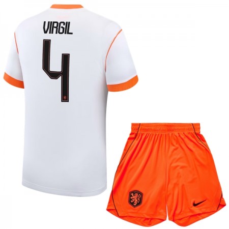 Maglia Paesi Bassi Virgil 4 Bambino Trasferta Divisa Mondiali 2026