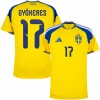 Maglia Svezia Gyokeres 17 Prima Divisa Mondiali 2026 Maglia Svezia Gyokeres 17 Prima Divisa Mondiali 2026