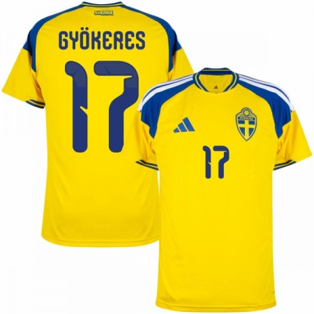 Maglia Svezia Gyokeres 17 Prima Divisa Mondiali 2026 Maglia Svezia Gyokeres 17 Prima Divisa Mondiali 2026