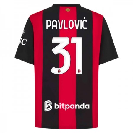 Maglia A.C. Milan Pavlovic 31 Prima Divisa 2026-27