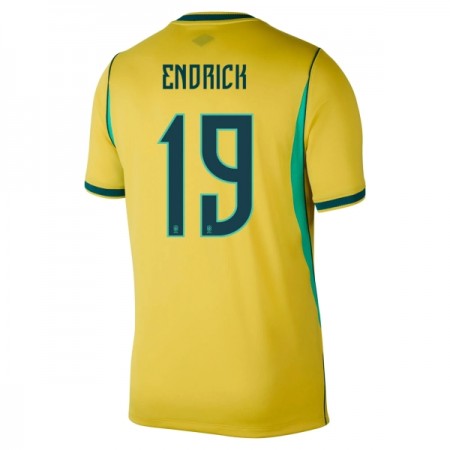 Maglia Brasile Endrick 19 Prima Divisa Mondiali 2026