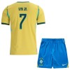 Maglia Brasile Vini JR. 7 Bambino Prima Divisa Mondiali 2026