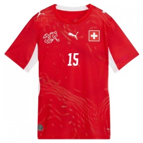 Maglia Svizzera Djibril Sow 15 Prima Divisa Mondiali 2026