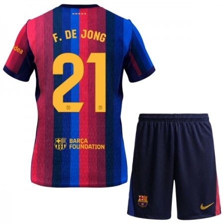 Maglia FC Barcelona F. De Jong 21 Bambino Prima Divisa 2026-27 Maglia FC Barcelona F. De Jong 21 Bambino Prima Divisa 2026-27