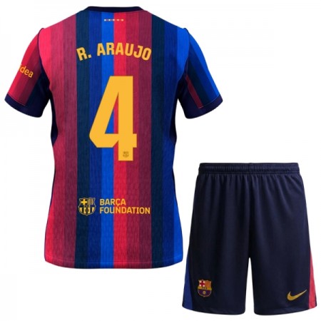 Maglia FC Barcelona R. Araujo 4 Bambino Prima Divisa 2026-27 Maglia FC Barcelona R. Araujo 4 Bambino Prima Divisa 2026-27