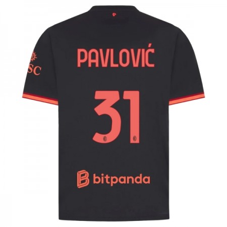 Maglia A.C. Milan Pavlovic 31 Terza Divisa 2026-27 Maglia A.C. Milan Pavlovic 31 Terza Divisa 2026-27