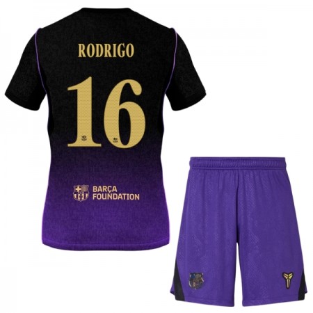 Maglia FC Barcelona Rodrigo 16 Bambino Trasferta Divisa 2026-27 Maglia FC Barcelona Rodrigo 16 Bambino Trasferta Divisa 2026-27