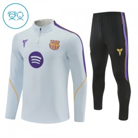 Barcelona Bambino Felpe da Allenamento 2026-27 Quarto-Zip Bianca