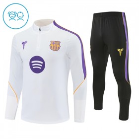 Barcelona Bambino Felpe da Allenamento 2026-27 Quarto-Zip Bianca