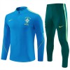 Brasile Felpe da Allenamento 2026-27 Quarto-Zip Blu Brasile Felpe da Allenamento 2026-27 Quarto-Zip Blu