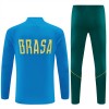 Brasile Felpe da Allenamento 2026-27 Quarto-Zip Blu